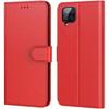 Protective Case - PROSHOP - for Samsung A22 4G - Red - Leather Effect - Card Holder