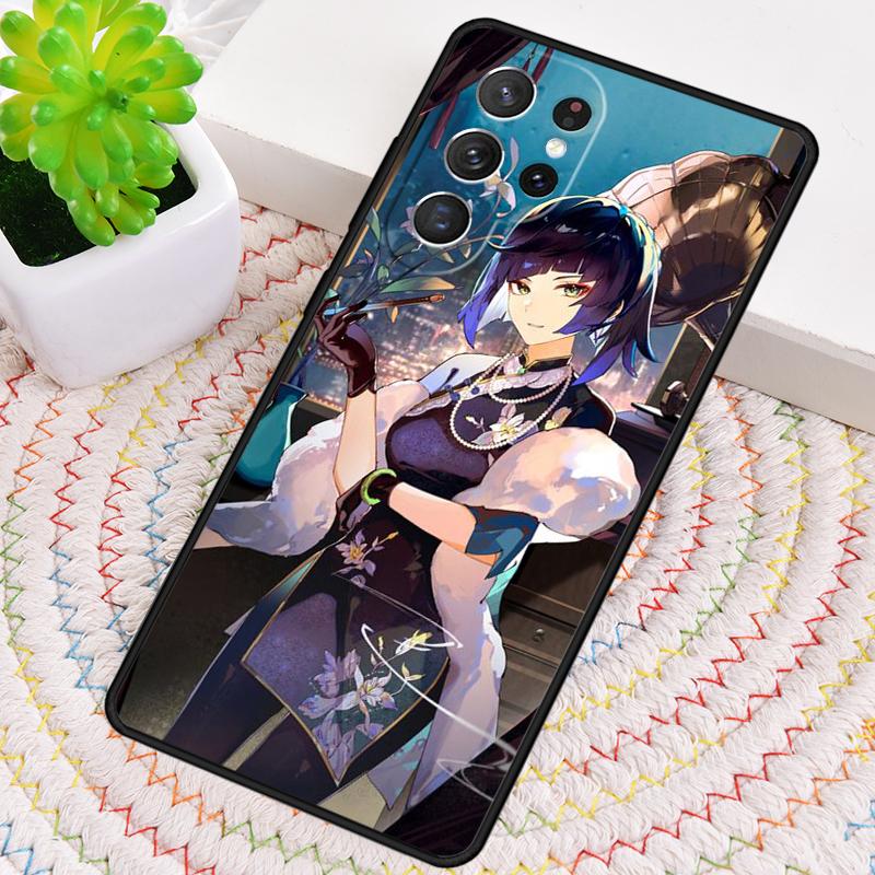 Силиконовый чехол для телефона Genshin Impact Yelan Для Samsung Galaxy note 10 pro S26 S25 S24 S23 S22 S21 Plus S25Ultra Capa Cover