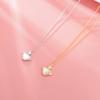 Cat's Eye Stone Love Necklace Korean Version Simple Personality Temperament Cold Style Collarbone Chain