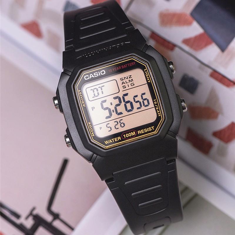 Casio Мужские ЧАСЫ для МОЛОДЕЖИ Черные W-800HG-9A W-800HG-9A