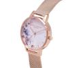 Authorized Distributor Olivia Burton Watch OB16PP39 Water Color Floral Rose Gold Mesh [OLIVIA BURTON] Women's
