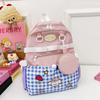 Fresh And Sweet Little Girl Backpack, Kindergarten Primary School Student Schoolbag Contrasting Color Plaid Large Capacity Children'S Backpack Tide