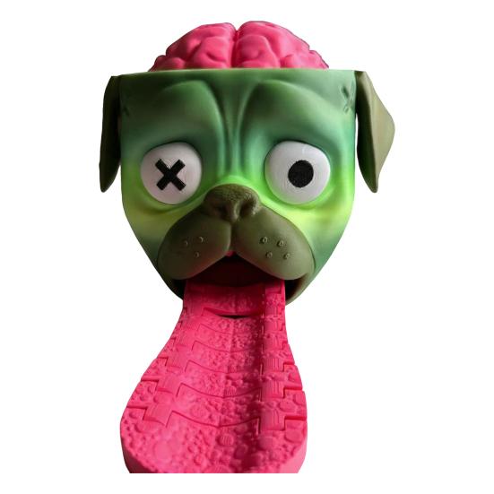 Yousheng Зомби Мопс Конфетница Веселая Интерактивная Игрушка с Пружинным Механизмом Выброса Новинка Конфетный Гаджет для Вечеринок на Хэллоуин и Любителей Собак