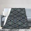 Retro Bohemian Woven Pattern  Blanket  Soft Comfortable Plush Throw Blanket For Couch Chair Sofa Bed Flannel Bedspread Bed Cover