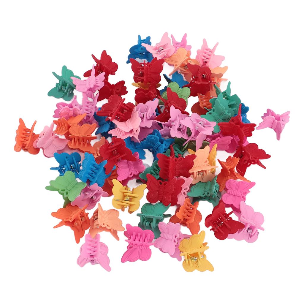 100pcs Mini Butterfly Hair Claw Clips Matte Adorable Hair Accessories Small Hair Clips for Women Gir
