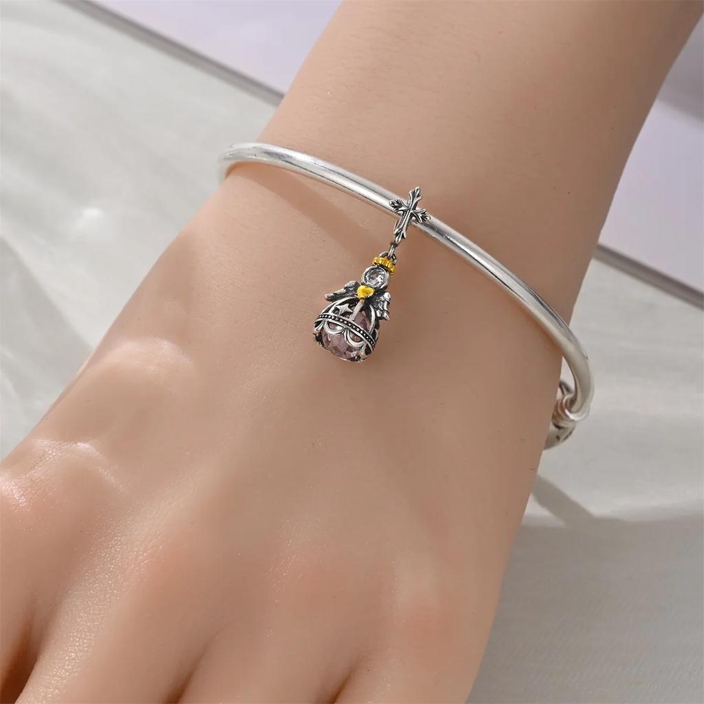 Новые медные шармы в виде крыльев ангела, подвески в виде сердца, птицы, свиньи, подходят для оригинальных браслетов, ожерелий, женские изящные украшения для DIY, подарки