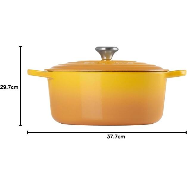 Чугунная жаровня Le Creuset Signature круглая 28 см нектар 6,7 л (21177286724430)