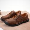 Модная повседневная мужская кожаная обувь ручной работы, удобная прогулочная обувь, нескользящие мужские туфли на плоской подошве, горячая распродажа, кроссовки для вождения, обувь для походов