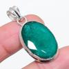 Натуральный Изумруд(Смоделированный) Подвеска из стерлингового серебра 925 пробы 1,58" G4M63