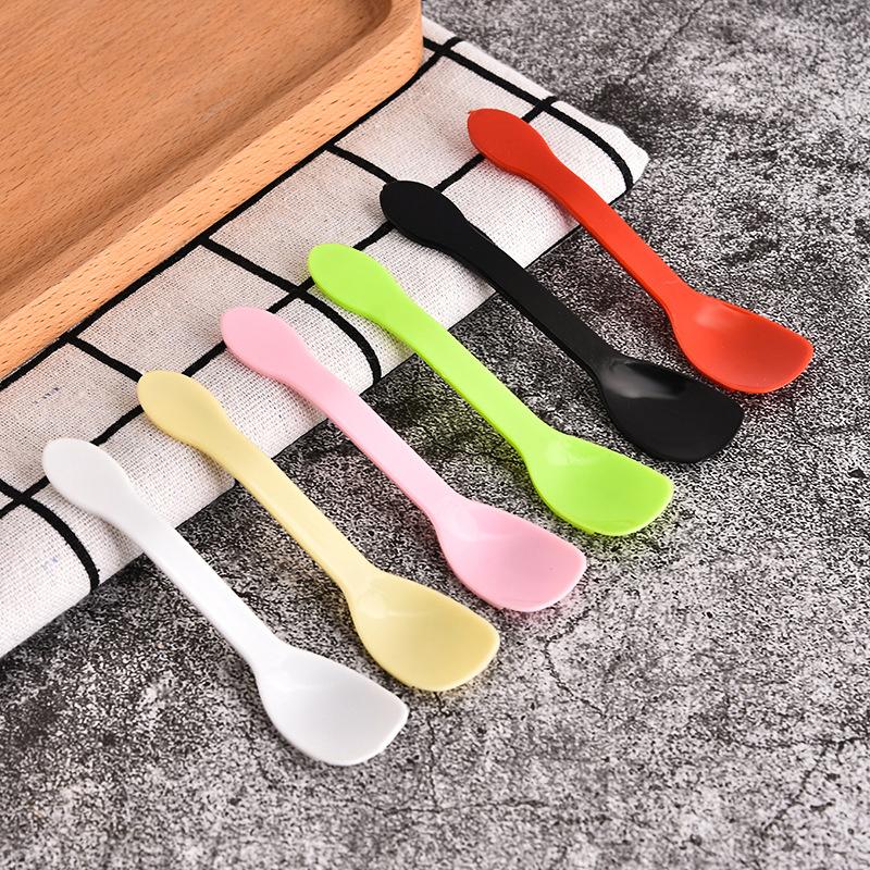 100 шт. Мини пластиковые ложки столовые приборы ложки для желе мороженое десерт закуска пластиковая ложка для вечеринок