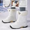 Ботинки Корейский Стиль Каблуки Меховая Обувь Зима Супер Теплые Снежные Ботинки Зимняя Обувь Средней Высоты Женская Обувь