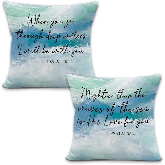 Christian Throw Pillow Covers, Christian Home Decor, Religious Bible Verse Scripture Decorative Pillowcases Cushion Cases for Home Bedroom Living