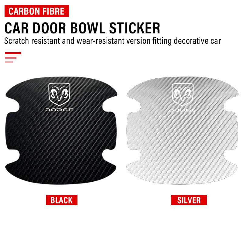 4 шт./компл. Наклейка на ручку двери автомобиля против царапин, углеродное волокно для Dodge Journey Caliber Challenger Charger Ram 1500 Stratus Dart Dakota Durango