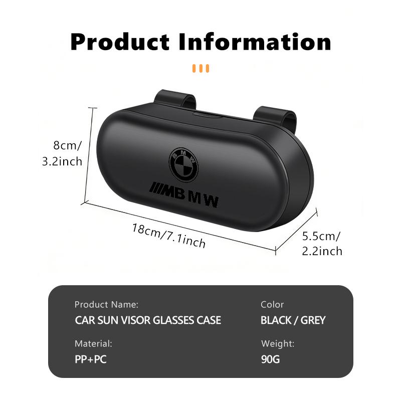Car Sun Visor Sunglasses Storage Glasses Box Interior Accessories For BMW X1 X2 X3 X4 X5 X6 F49 F39 F25 G01 F16 G06 G07 F25 F30 TMBCU1