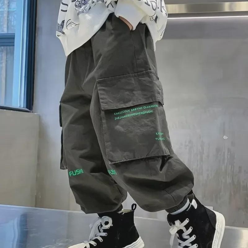 Комбинезоны для мальчиков в корейском стиле на весну/осень: Свободный повседневный крой 2024 года для детей