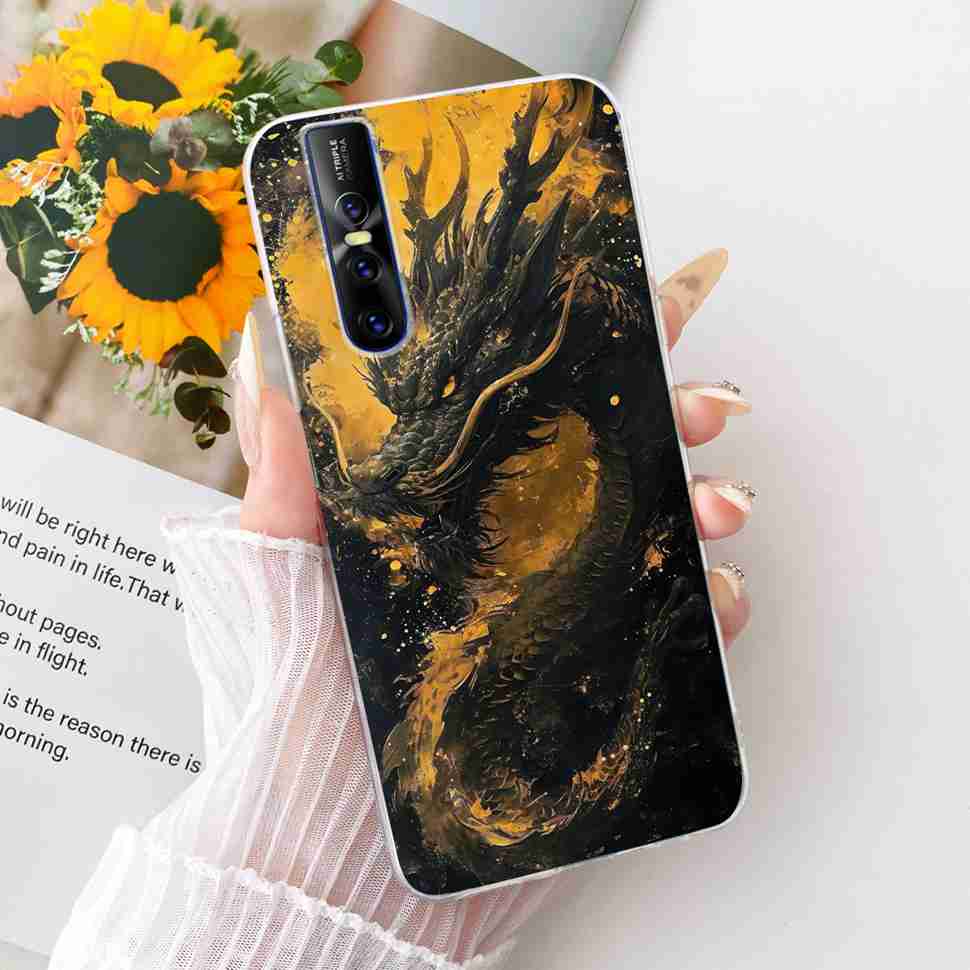 For Vivo V15 Pro Casing Soft Silicone Colorful Butterfly Cover For Vivo V 15 V15 VivoV15 Pro Fundas Capa Full Protective Case
