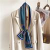 Silk Ribbon Scarf Satin Headkerchief Luxury Long Hair Hand Design Fashion Print Wrist Foulard Bandana Neck Tie Scarves 