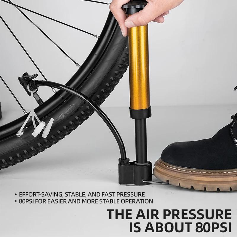 Велосипедный насос Xunting MTB 80 PSI, ручной насос для велосипеда, насос для накачки шин, клапан Schrader, напольный насос, аксессуары для велоспорта