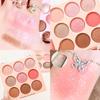Палитра теней для век с мороженым, блестящие розы, румяна Aegyosal, овсяный чай с молоком, фиолетовые тени для век, крутой тон, корейский макияж, женская косметика