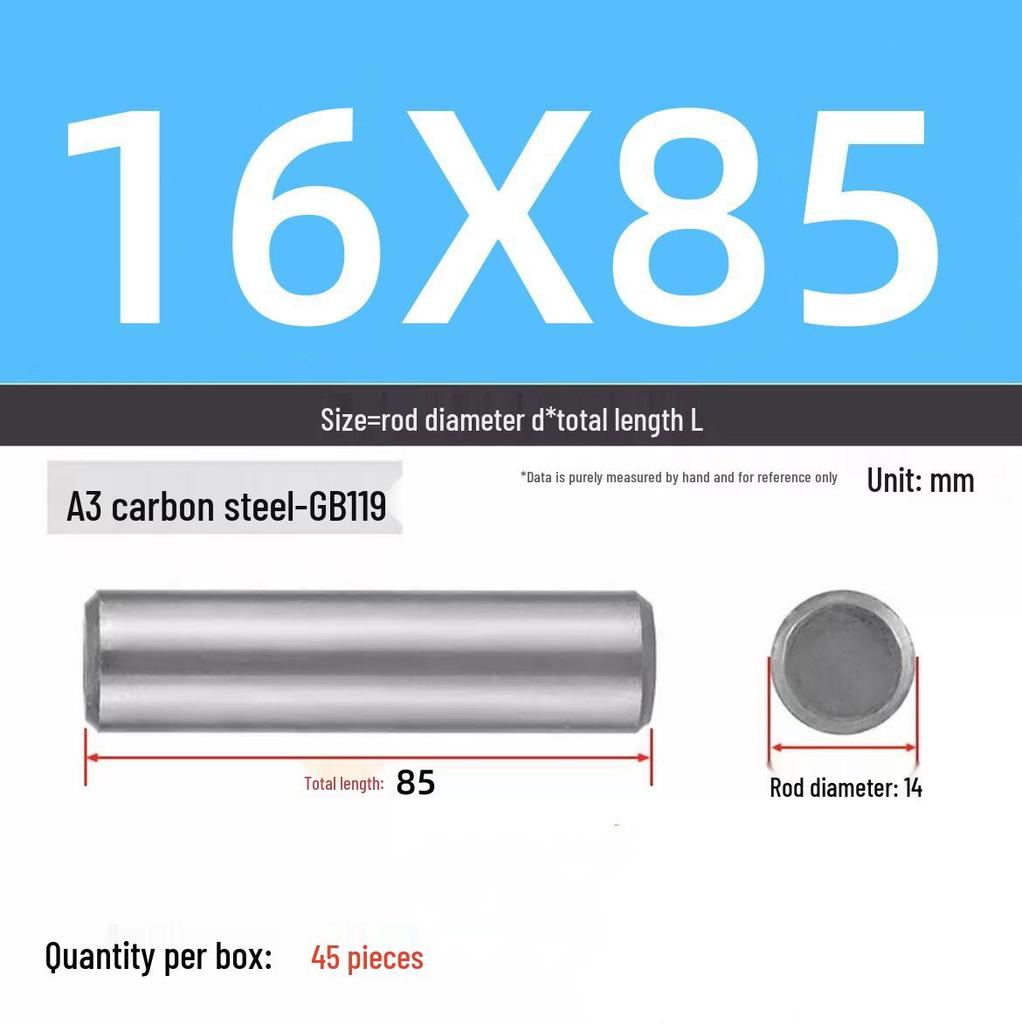 Цилиндрический штифт, GB119, A3, Натуральный, M16-M20 Полный ассортимент
