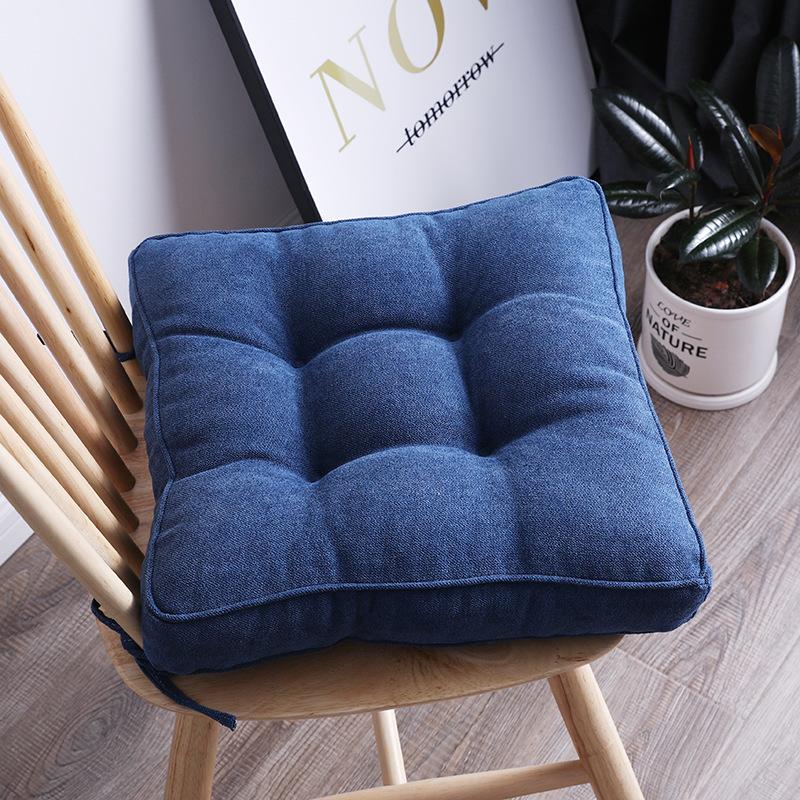 Solid Color Thickening Seat Cushion Office Back Cushion Dual Purpose Domestic Dining Chair/sofa Cushion Floor Soft Mat Square