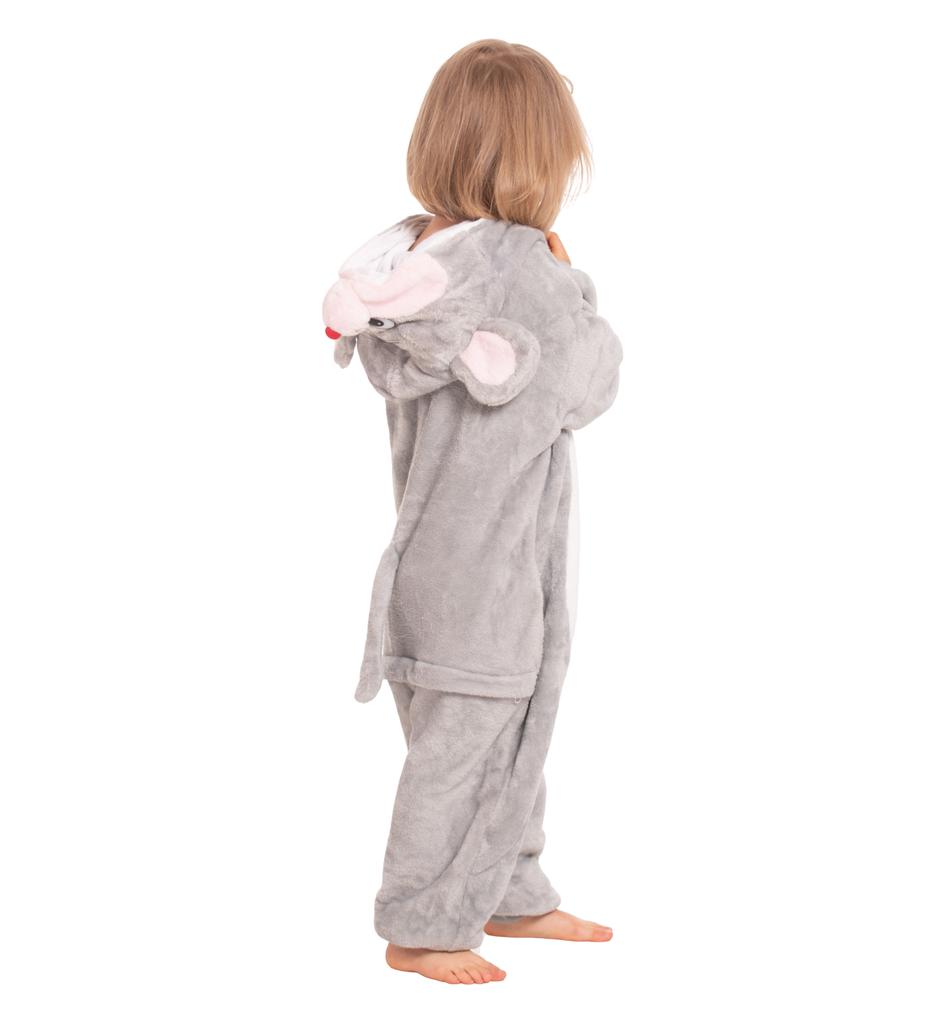 Piżama dla dzieci dziecięca kigurumi onesie kostium mysz szara 135-145 cm