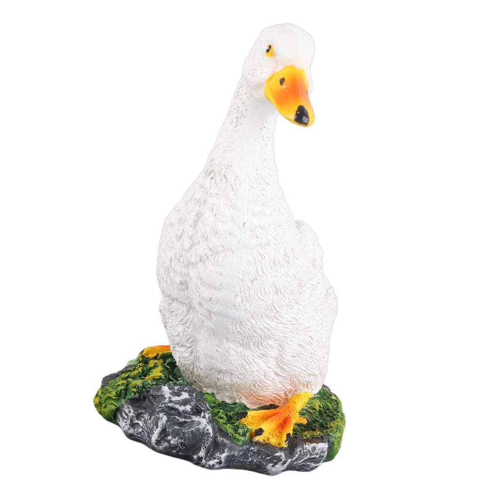 Outdoor Simulation White Duck Statue Landscape Sculpture Courtyard Garden Decoration
