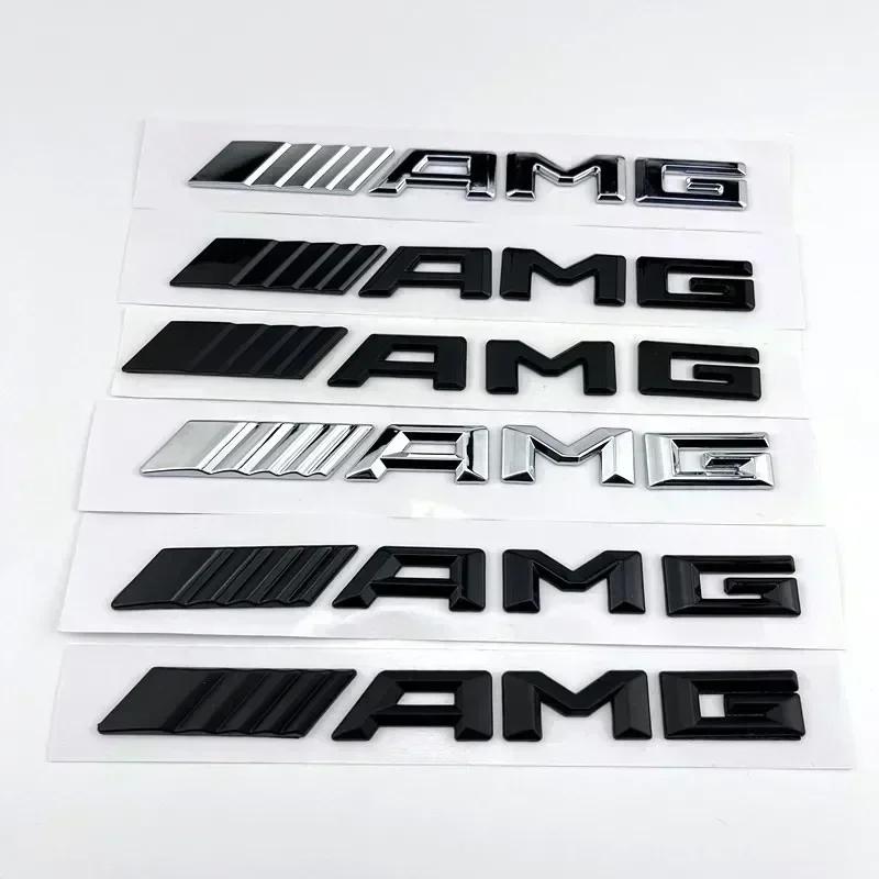 3d ABS Black Logo AMG Emblem Letters Car Trunk Badge For Mercedes Benz W204 W205 W176 W177 W212 W213 AMG Sticker Accessories