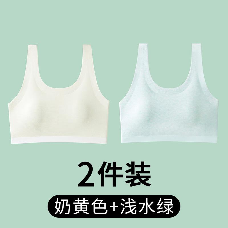 Second-stage development period seamless girls thin middle school students wear breathable skin-friendly small vest girls bra