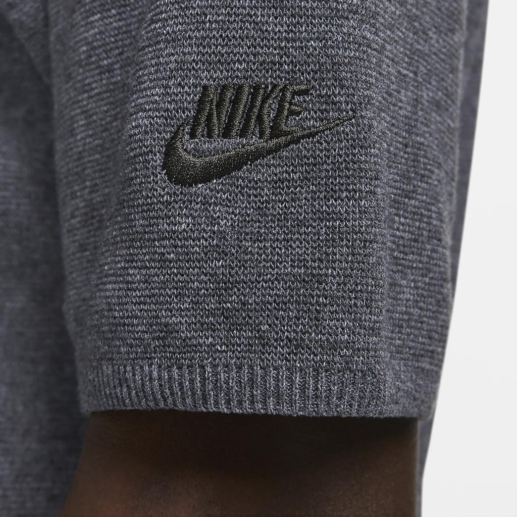 Nike Tech Pack Engineered свитер с коротким рукавом темно-дымчато-серый мужской уличный стиль DV9983-032