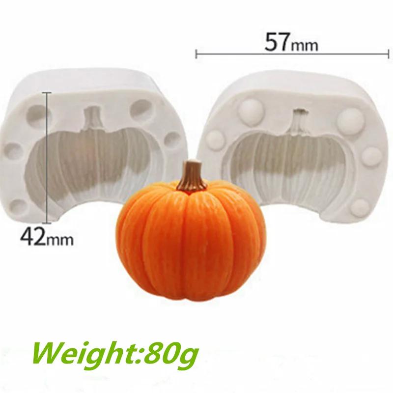 Форма тыквы на Хэллоуин DIY свечи для торта смоляная форма ароматерапия гипс 3D силиконовая форма кухонный инструмент для выпечки украшения