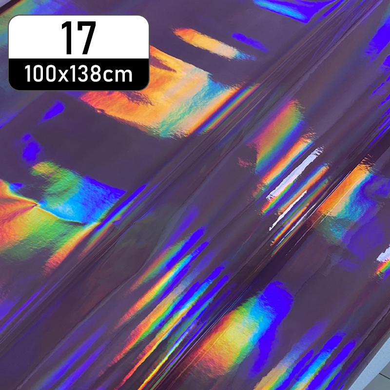 100x138 см ПУ/ТПУ/ПВХ Симфония Лазерная Кожа Ткань Печатная Зеркальная Искусственная Кожа Искусственная Кожа Для Багажной Сумки Материал DIY
