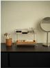 Hand-Woven Natural Rattan Storage Basket for Cosmetics and Desktop Organizing with a Retro High-End Feel