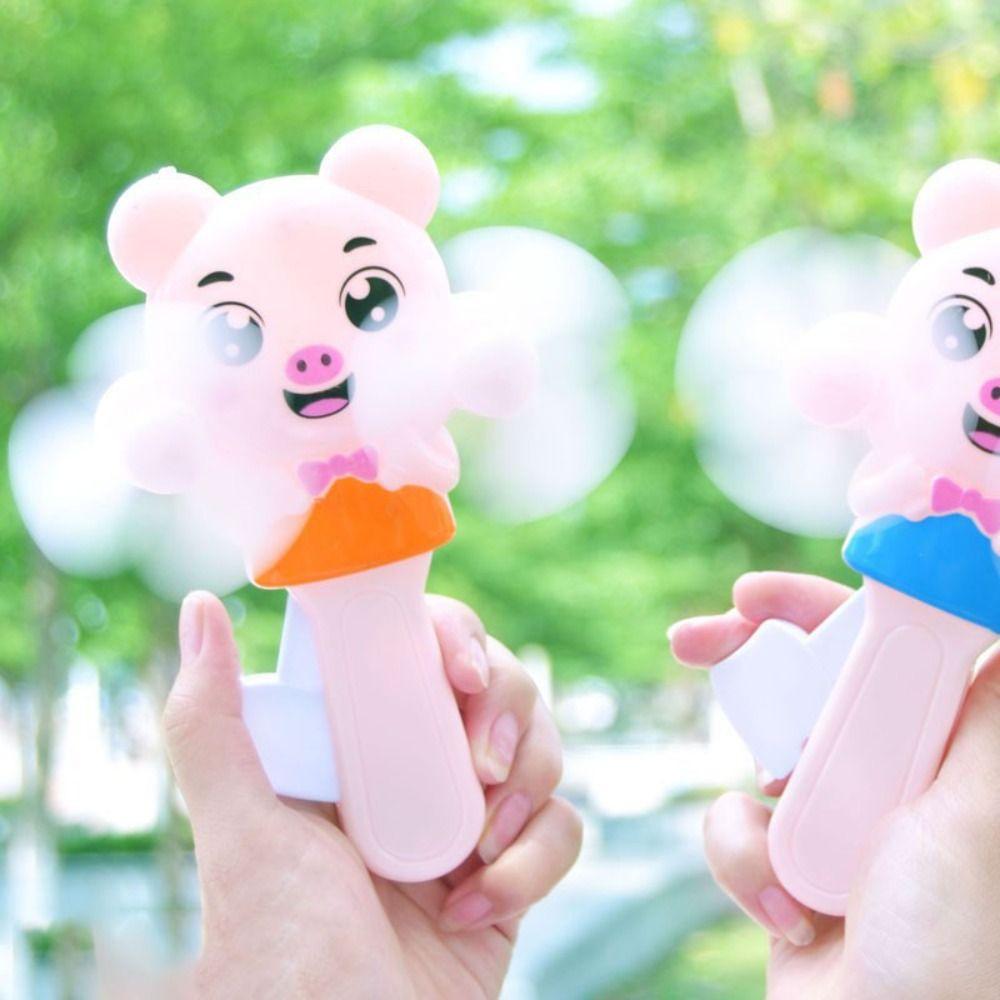 Cute Cartoon Handheld Fan Mini Pocket Fan Summer Cooling Fan Manual Press Fan  Kids