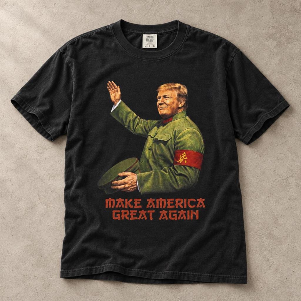 Винтажная футболка-пародия на Дональда Трампа, Графическая футболка с политической сатирой, Футболка с пропагандистским мемом