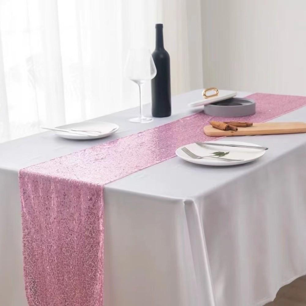 Glitter Long Tablecloth Metallic Dining Table Decoration Table Runner  Event Party Decoration