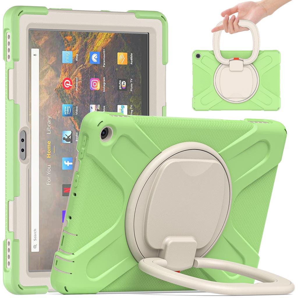Case For Amazon Fire HD 10 Plus 2021 (11th Generation) 10.1 inch Heavy Duty Cover Shockproof With 360 Rotatable Handle Grip Capa
