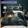 Dark Forest Owl Pattern Bedding uilt Set uilt Cover Pillowcase Home Decoration Birthday Gift (1 * duvet cover + 2 * pillowcase without core)