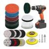 42pcs Grinding Tools Car Headlight RestorationKit Wool Pads Sanding Discs with 3 Drill Bits Improve Safety At Night