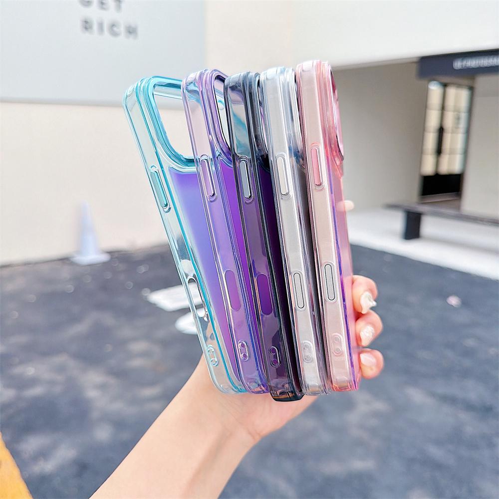 Роскошный Цветной Хамелеон Чехол для Телефона Для iPhone 17 Pro Max Air 16 15 Plus 14 13 12 11 X XS Ударопрочный Защитный Задний Чехол для Мобильного