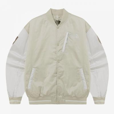 [Официальный The North Face] Nj3nq60m White Label Player Varsity Jacket Кремовый