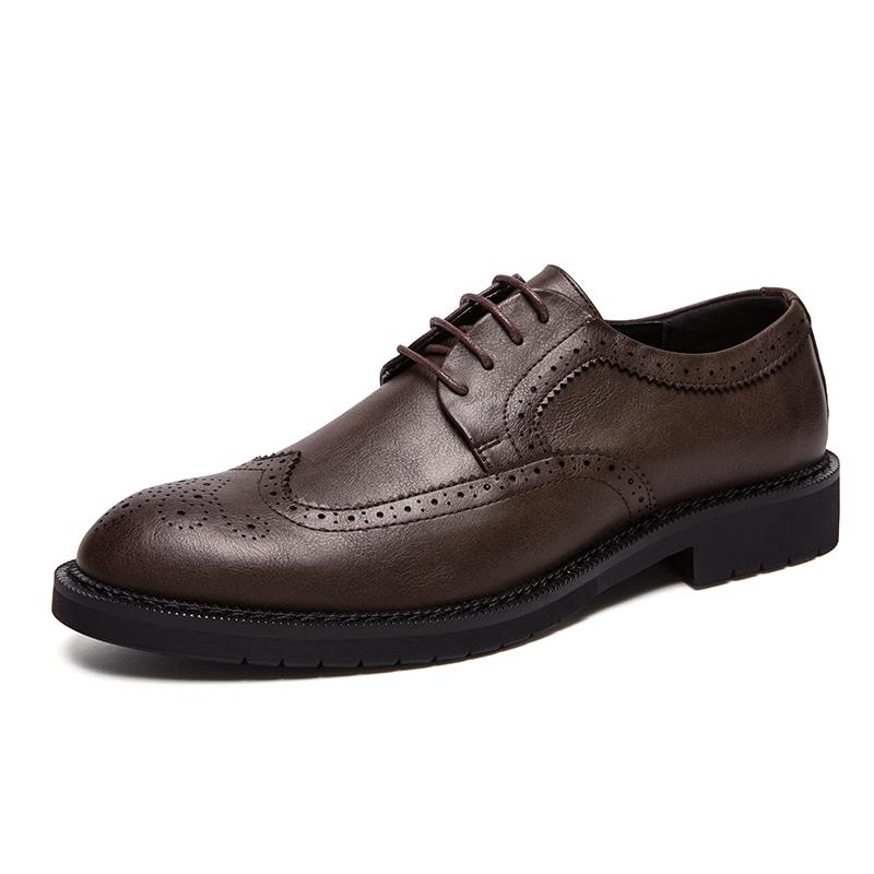 Brogue Man Nightclub Business Dress Italian Formal Fashion Casual Leather Male Flats Men'S Wedding Party Oxfords Shoes Footwear