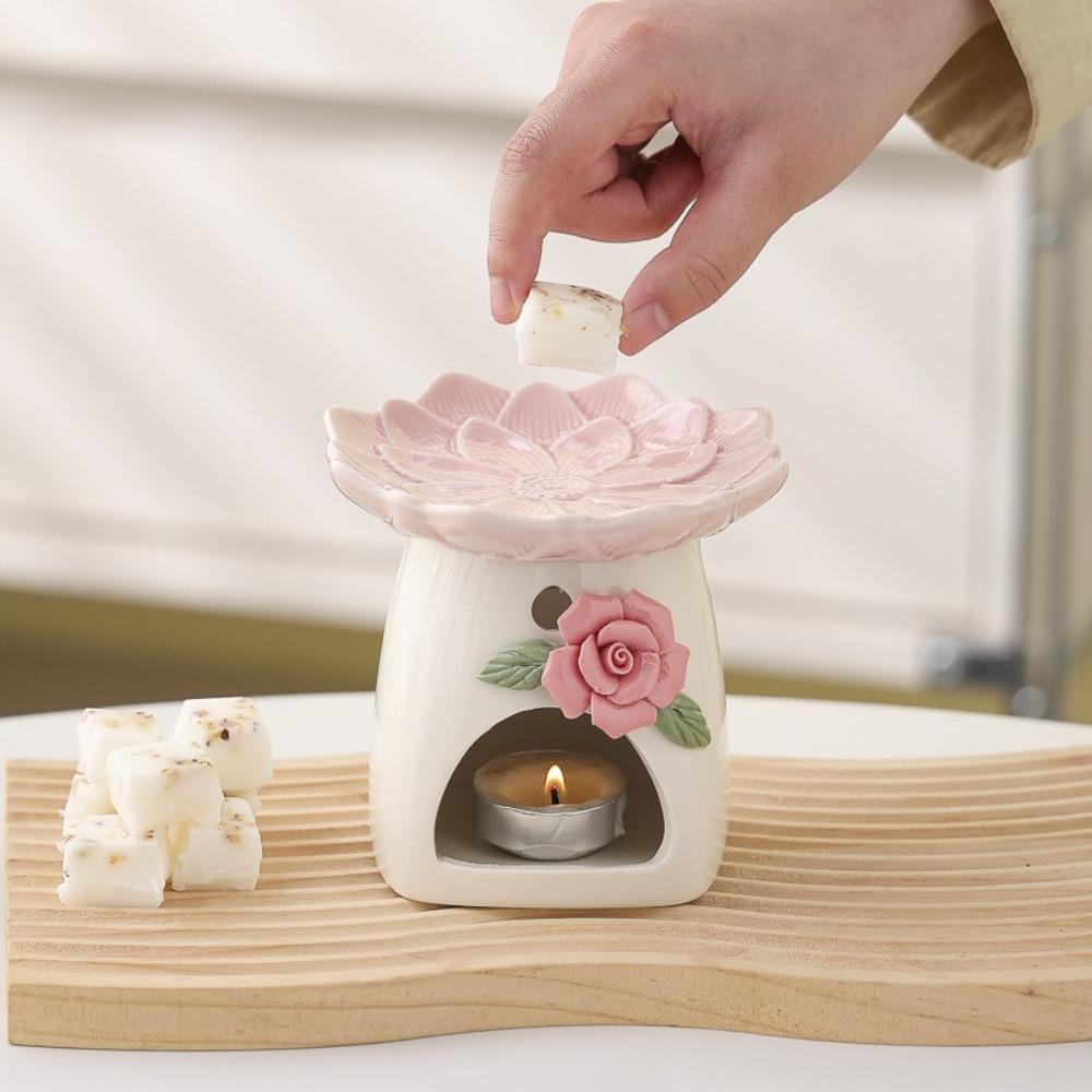 Жаростойкая Цветочная Аромалампа Экологичный Диффузор Эфирных Масел Подставка для Свечи Спальня