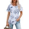 Женская модная повседневная плиссированная футболка с короткими рукавами и круглым вырезом с градиентным принтом