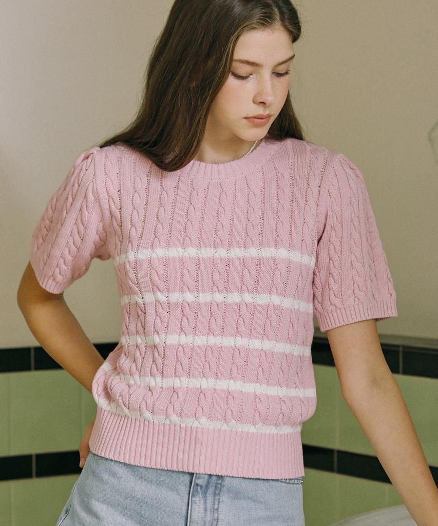NONLOCAL Marina Stripe Knit - Pink