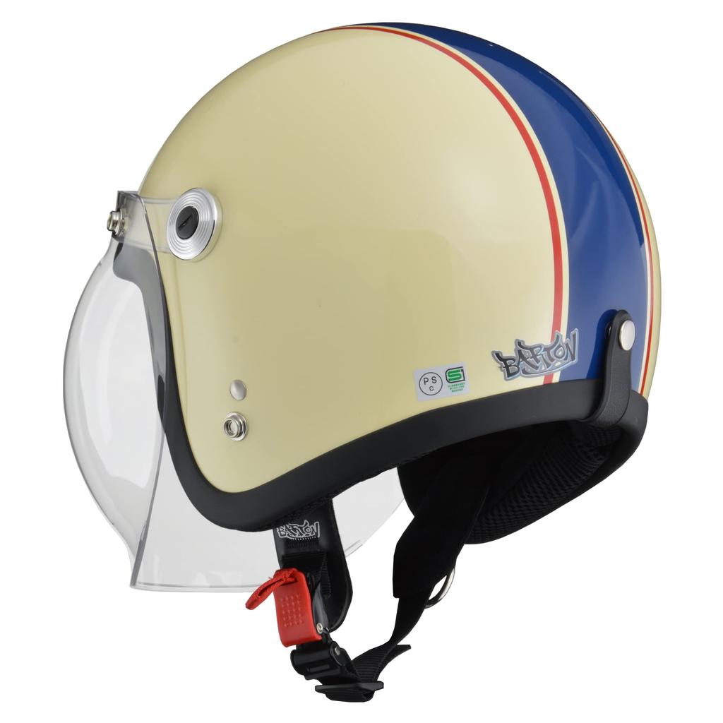 Reed Industries Motorcycle Helmet Jet BARTON Ivory Navy Free Circumference Than BC-10 (Head 57cm~less 60cm)