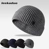 Autumn and Winter Solid Color Knitted Hat Women's Warm Wool Hat, Couple Pullover Hat, Street Trendy Hat, Melon Fur Hat