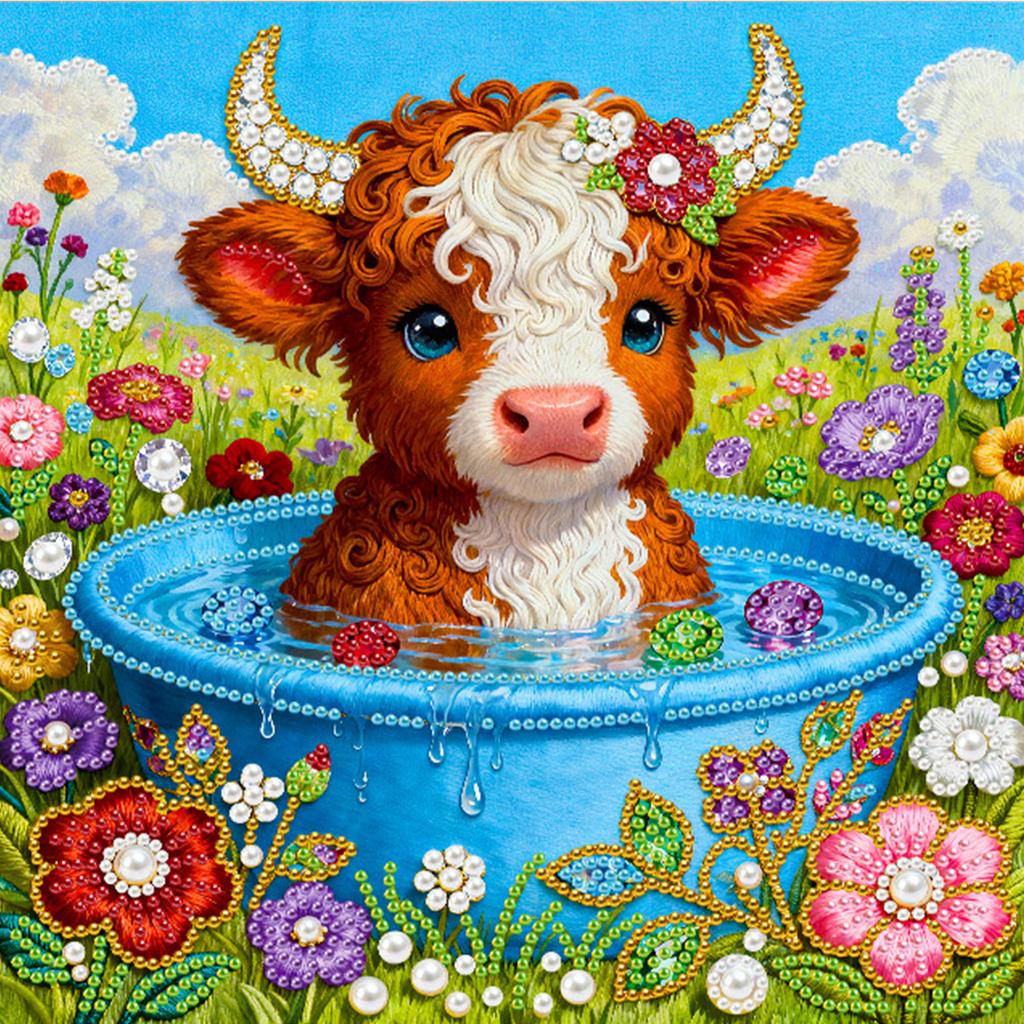 Картина «Алмазная мозаика с жемчугом» 25x25 см, сделай сам, для декора стены дома, с рамкой