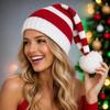 Merry Christmas Hat Santa Beanie Hat Stripe Parent Child Hat Leisure Woolen Hat  Female/Girls