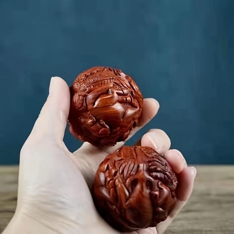 Huanghuali Zodiac Health Ball Handball Massage Ball гравировка фитнес-мяч твердое деревянное резьба украшение